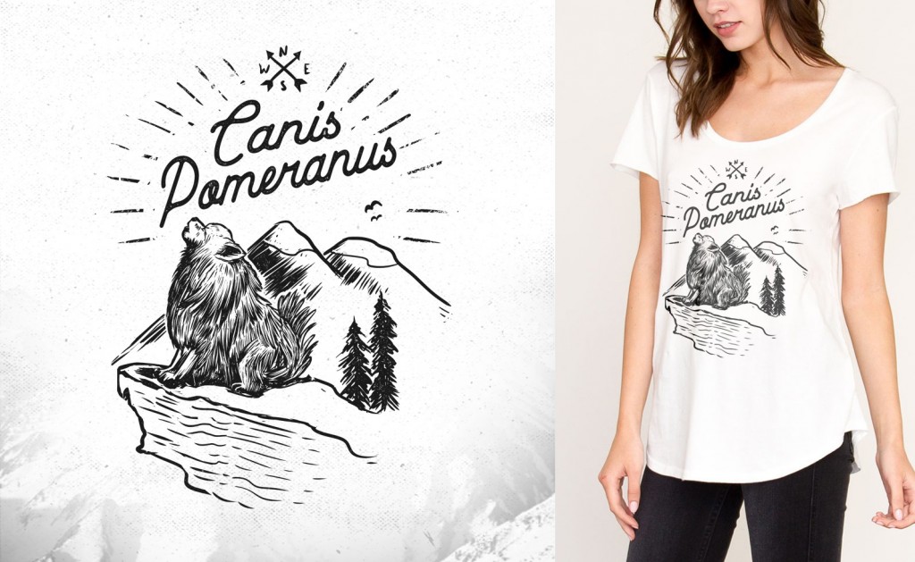 Custom t-shirt design for Canis Pomeranus