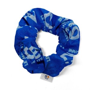 Custom Nylon Scrunchie shown with an example design