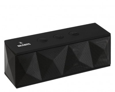 Convex Bluetooth Speaker with an example logo on it