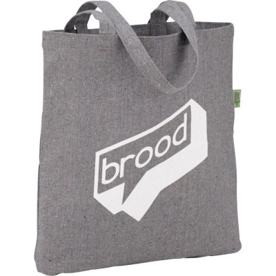 Recycled Cotton Tote Bag shown with example logo on front