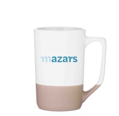 17 Oz. Casey Mug shown in White with an example logo on the front