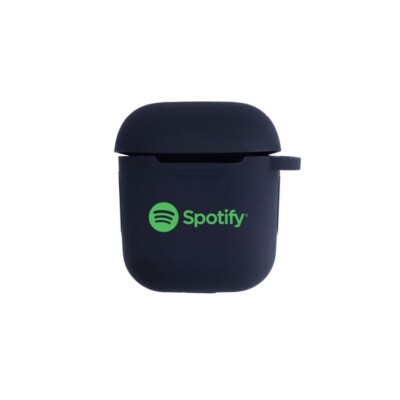 Silicone AirPods Case with an example logo on it