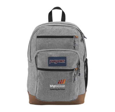 Jansport Cool Student Backpack shown with an example logo on the front