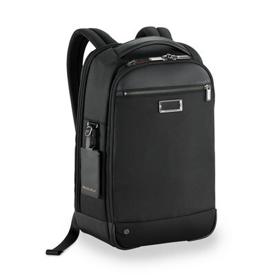 Briggs & Riley Slim Backpack shown from the front at an angle