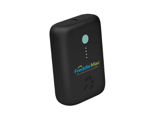 Nimble Lite Portable Charger with an example logo on the front