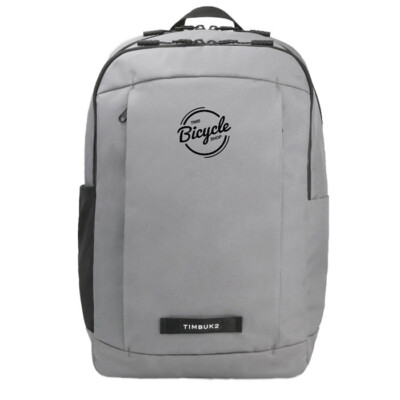 Timbuk2 Eco Parkside 2.0 Backpack shown with an example company logo on the front