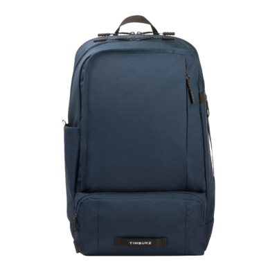Timbuk2 Eco Q 2.0 Backpack shown from the front in Eco Nautical color