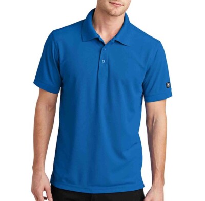 OGIO Unisex Caliber 2.0 Polo Shirt shown in Electric Blue on a male model