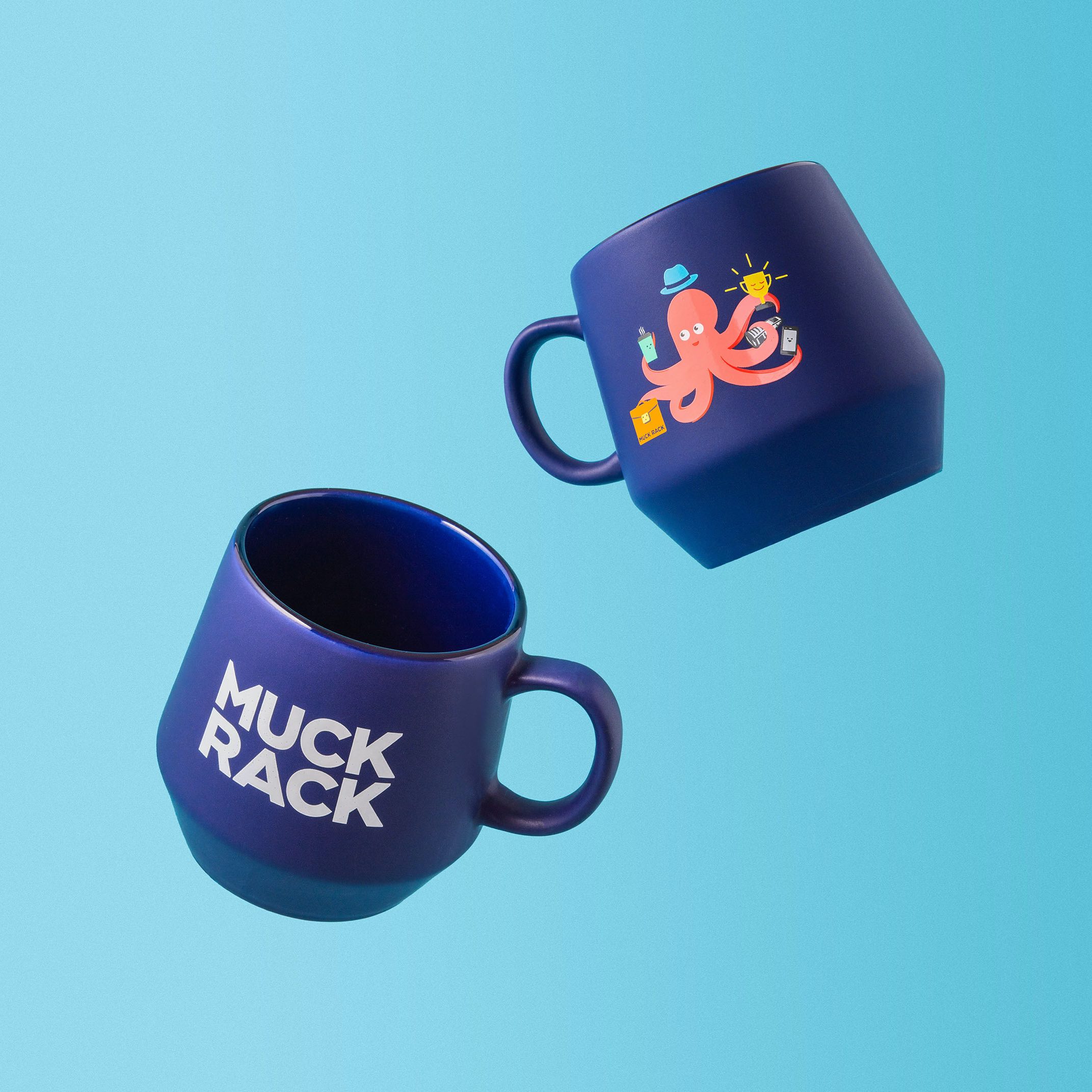 our past work image. branded mugs